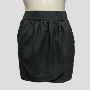 Aritzia Talula Charcoal Grey Tulip Mini Skirt